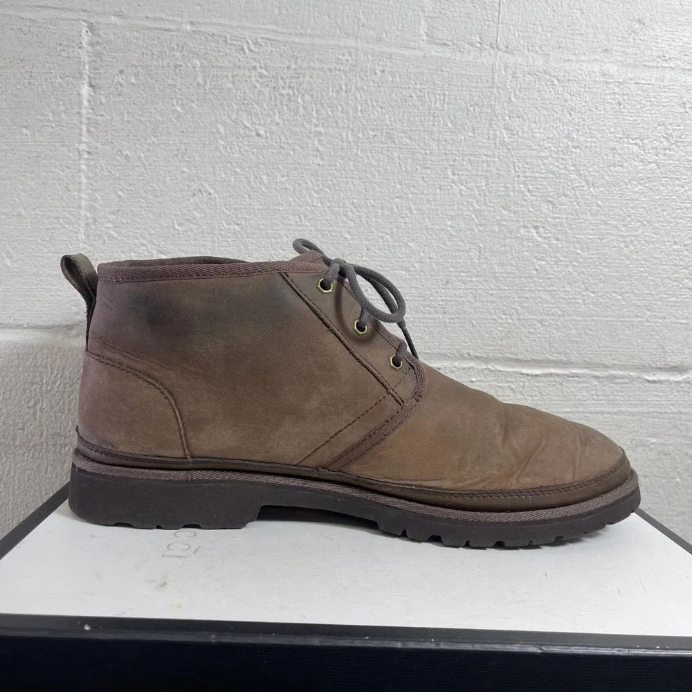 UGG Neuland 1106670 Waterproof Chukka Boots Grizzly Brown Leather Men's‎ 12 US